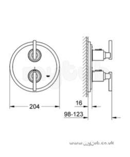 Grohe Shower Valves -  Grohe Atrio Jota 19398 Shower Trim 19398000