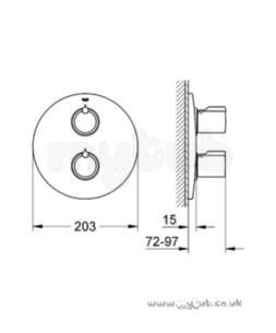 Grohe Shower Valves -  Grohe Tenso 19402 Shower Trim 19402000