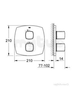 Grohe Spa Range -  Grohe Grandera Thm Trimset Rapido Shower 19934000