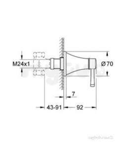 Grohe Spa Range -  Grohe Grandera Concealed Valve Trimset 19944000