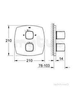 Grohe Spa Range -  Grohe Grandera Thm Trimset Rapido Bath 19948ig0