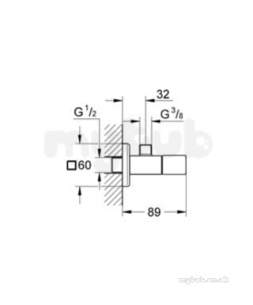 Grohe Tec Brassware -  Grohe 22012000 3/8 Inch Angle Valve 22012000