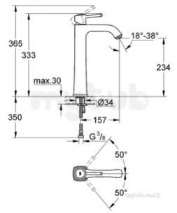 Grohe Spa Range -  Groh Grandera Ohm Vessel Basin Smooth B 23313000