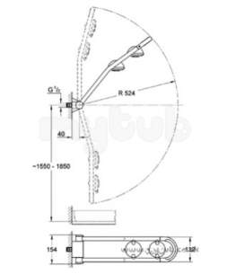 Grohe Shower Valves -  Freehander 27005 Twin Shower Head Only Cp 27005000