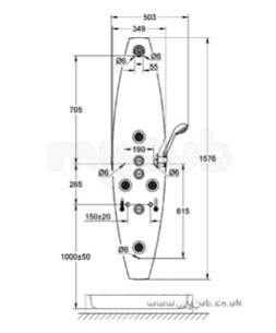 Grohe Shower Valves -  Hg 27013 Wall Mounted Amera Shower System 27013000