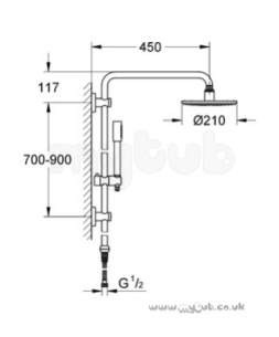 Grohe Shower Valves -  Grohe 27030 Rainshower System Click 27030000