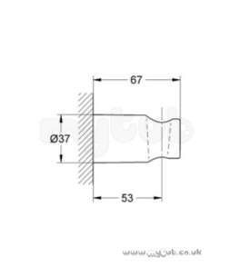 Grohe Shower Valves -  Grohe Minimalist 27056000 Shower Holder 27056 000