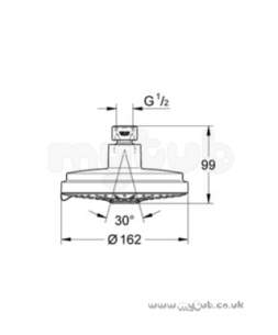 Grohe Shower Valves -  Grohe Rainshower Cosmo 27134000 Showerhead