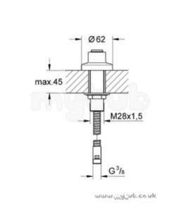 Grohe Shower Valves -  Grohe Grohe 27151000 Pull Out Rim Shower Hose
