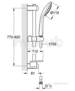 Grohe Shower Valves -  Grohe Euphoria Shower Set Spray Dimmer 27225001