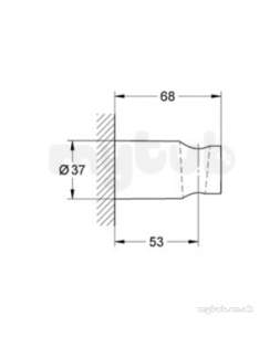 Grohe Shower Valves -  New G3 Adj Wall Holder Borderline 4c 27594000