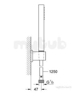 Grohe Shower Valves -  Grohe Euphoria Cube Wall Holder Set 27702000