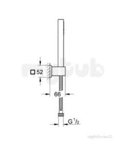Grohe Shower Valves -  Grohe Eu Cube Plus Wall Holder Set 94l/min 27889000