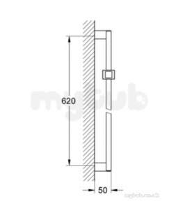 Grohe Shower Valves -  Grohe Euphoria Cube Shower Rail 600mm 27892000