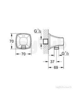 Grohe Spa Range -  Grohe 27970000 Grandera Wall Union 27970000