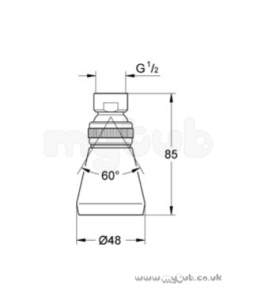 Grohe Shower Valves -  Relexa 28094 Standard Shower Head Cp 28094000