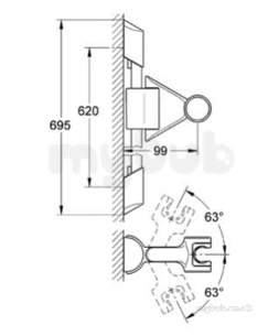 Grohe Parts and Spares -  Grohe Relexa Cosmopolitan Shower Bar 600mm 28169000