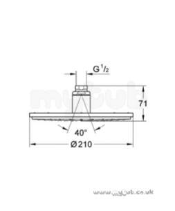 Grohe Shower Valves -  Grohe Grohe 28368 Rainshower Head Modern Cp 28368000