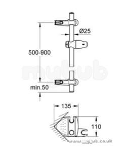 Grohe Shower Valves -  Grohe Grohe 28399 Movario 900 Corn Shower Rl Cp 28399000