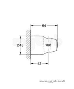 Grohe Shower Valves -  Grohe Grohe 28403 Movario Wall Hand Shower Hold 28403000