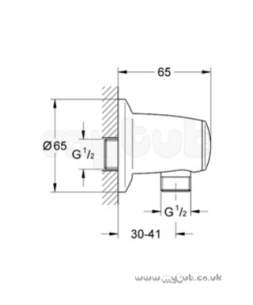 Grohe Shower Valves -  Grohe 28405 Movario Elbow Outlet 2xnrv 28405000