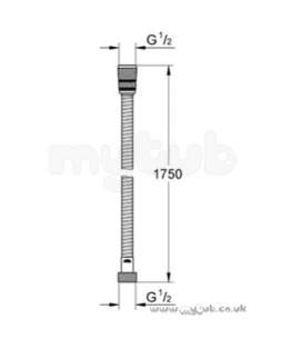Grohe Shower Valves -  Grohe Grohe Relexa Flex 28410 1750mm Hose Twistfree