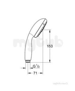 Grohe Shower Valves -  Grohe New Tempesta Hand Shower Iv 28419001