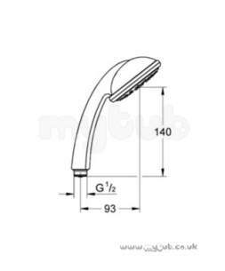 Grohe Shower Valves -  Grohe 28422 Tempesta Duo Hand Shower Lp/hp 28422000