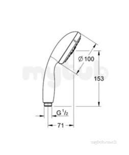 Grohe Shower Valves -  New Tempesta Head Shower Iv 94l/min 28421001