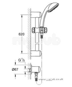 Grohe Shower Valves -  Grohe Grohe Tempesta Duo 28500 Biv Shower Set Cp 28500000