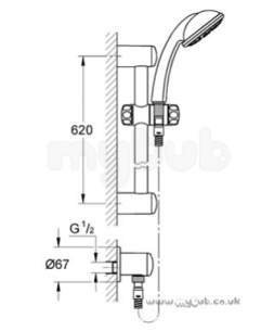 Grohe Shower Valves -  Grohe Grohe Tempesta Duo 28500 Biv Shower Set Cp 28500000