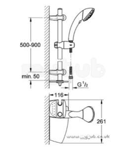 Grohe Shower Valves -  Grohe Grohe 28571 Movario Five Shower Set Cp 28571000