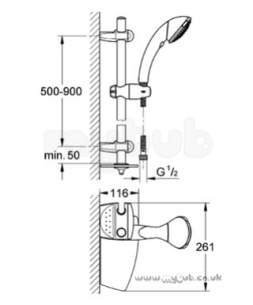 Grohe Shower Valves -  Grohe 28575000 Chrome Movario Shower Kit With 3 Spray Handset For Hp Systems