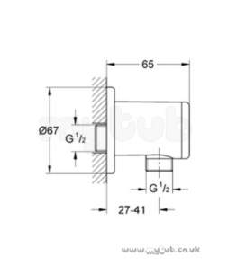 Grohe Shower Valves -  Grohe Relexa Plus 28636 Elbow Outlet Cp 28636000