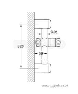 Grohe Shower Valves -  Grohe Relexa 28666 600mm Exq Shower Rail Cp 28666000