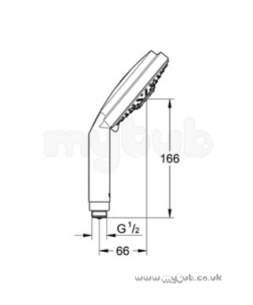 Grohe Shower Valves -  Rain Shower 28755 130mm Cosmopolitan Hand Shower 28755000