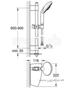 Grohe Shower Valves -  Grohe Rainshower 28769 130mm Classic Shower Set 28769000