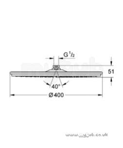 Grohe Shower Valves -  Grohe Grohe Rainshower 28778 400mm Jumbo Head 28778000