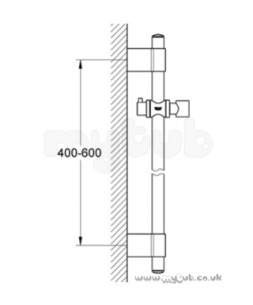 Grohe Shower Valves -  Grohe Grohe Relexa 600mm Shower Rail 28797000