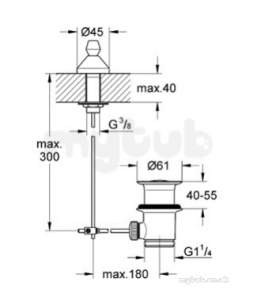 Grohe Parts and Spares -  Grohe Pop-up Waste Set 1 1/4 Inch 28900000