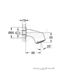 Grohe Shower Valves -  Relexa 28949 88mm Sports Headshower 28949000