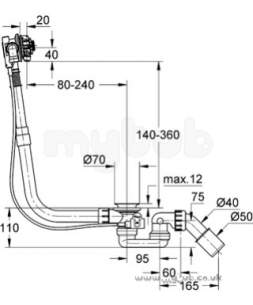 Grohe Tec Brassware -  Sinfonia 28990 Talentofill O/f System Cp 28990000