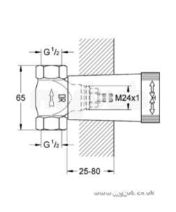 Grohe Shower Valves -  Grohe Relexa 29811 Concealed S/valve Body 0.5 Inch