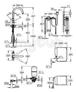 Grohe Kitchen Brassware -  Grohe Red Duo 30058dc C Spout Mixer Br 30058dc0