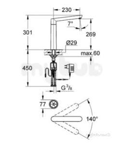 Grohe Spa Range -  Grohe K7 Digital Sink Mixer 31247000