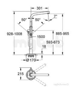 Grohe Tec Brassware -  Grohe Atrio 7 Floorstandnig Bath Tap 32135002