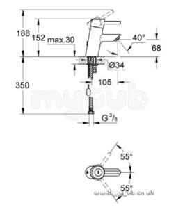 Grohe Tec Brassware -  Grohe Grohe Concetto 32206 Single Lvr Mono Basin Mixer