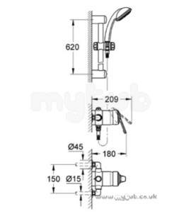 Grohe Shower Valves -  Grohe Grohe Avensys 33389 Grohemaster Manual Ev Temp Cp