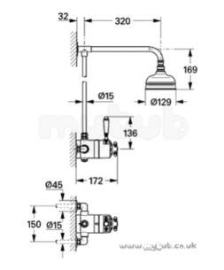 Grohe Shower Valves -  Grohe Avensys 34042 Grohemaster Dual Trad Err Cp 34042il0