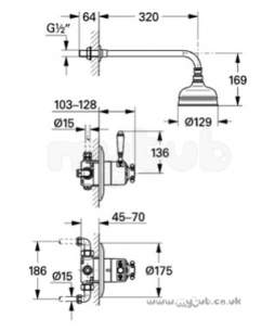 Grohe Shower Valves -  Grohe Avensys 34043 Grohemaster Dual Trad Bir Cp 34043il0